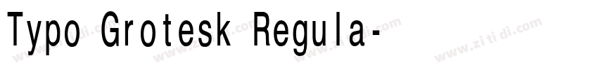 Typo Grotesk Regula字体转换 Typo Grotesk Regula字体转换